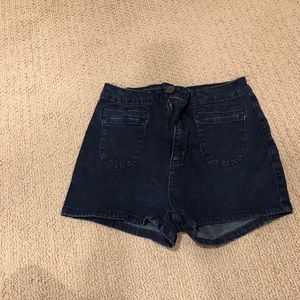 High rise short shorts